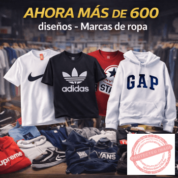 AHORA MAS DE 600 diseños - Marcas que incluye